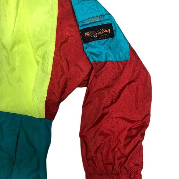 VTG 80s RED PEPPER ACTION WEAR WINDBREAKER JACKET - Picture 3 of 8